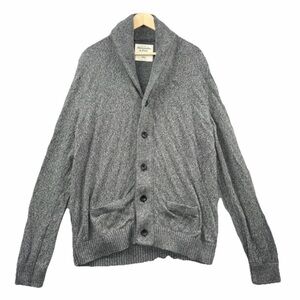 Abercrombie & Fitch Men's Charcoal Cardigan Sweater